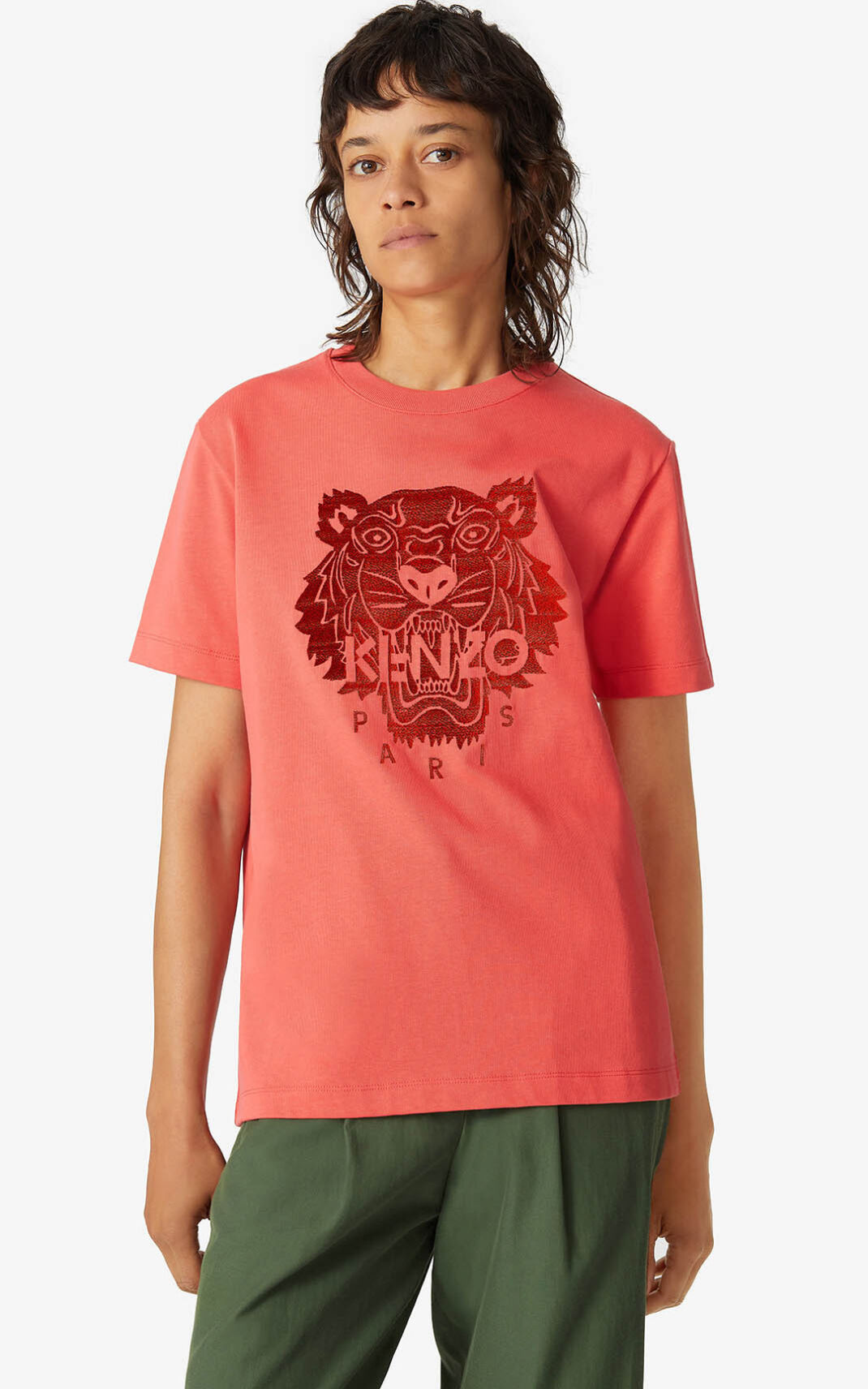 Kenzo Loose Tiger T Shirt Dam | 49821-VLRB